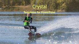  Presentation with wake up and be awesome - Beautiful presentation featuring wakeboarding - young athlete wake boards backdrop and a tawny brown colored foreground