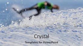  Presentation with mind and body balance - Colorful slides enhanced with wakeboarding - young athlete wake boards backdrop and a light gray colored foreground