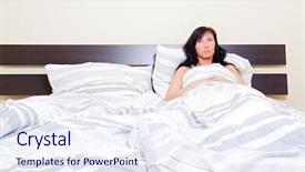 Presentation with insomnia - Amazing presentation theme having wakeup night - insomnia woman waiting of husband backdrop and a sky blue colored foreground