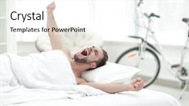  Presentation with resurrection sunday - Presentation theme enhanced with waking up on sunday morning background and a  colored foreground