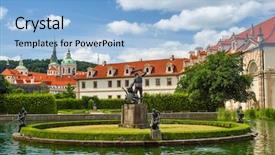  Presentation with senate - Amazing slide deck having czech republic in prague backdrop and a light blue colored foreground