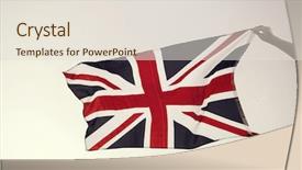  Presentation with union jack - Slide deck consisting of wales uk - waving uk flag background and a lemonade colored foreground