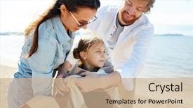  Presentation with daughter - Audience pleasing slide deck consisting of walk by seaside on windy backdrop and a soft green colored foreground