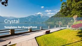  Presentation with walk - Slide set featuring walk-by-zell-am-see background and a teal colored foreground