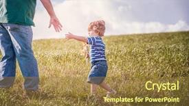 Presentation with black fathers - Beautiful theme featuring walk faith - little boy reaching for his backdrop and a tawny brown colored foreground