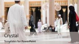  Presentation with holy - Amazing slide deck having walk faith - muslim man enjoying his visit backdrop and a light gray colored foreground