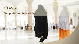  Presentation with walk god - Cool new slide deck with walk god - islamic holy place backdrop and a lemonade colored foreground