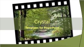  Presentation with film strip - Cool new theme with walk-in-the-woods backdrop and a tawny brown colored foreground