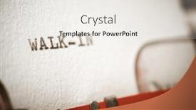  Presentation with walk - PPT theme enhanced with walk-in-word-written background and a sky blue colored foreground