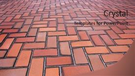  Presentation with bloodstain pattern - Beautiful presentation theme featuring walk way - pattern of brick background backdrop and a coral colored foreground
