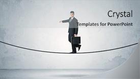  Presentation with empty space dance studio - Colorful theme enhanced with walking ahead on a tightrope backdrop and a light gray colored foreground