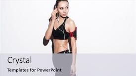  Presentation with physical fitness education - Cool new theme with walking and listening to music backdrop and a lemonade colored foreground