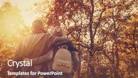  Presentation with woods - Colorful PPT layouts enhanced with walking beloved girlfriend with boyfriend into the woods backdrop and a tawny brown colored foreground