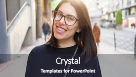  Presentation with beautiful black women smiling - Presentation theme enhanced with walking down the city street background and a wine colored foreground