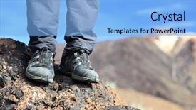  Presentation with mountain hiking - Audience pleasing presentation theme consisting of  backdrop and a  colored foreground