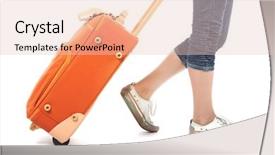  Presentation with elegant - PPT theme consisting of orange foot - photo of elegant female carrying background and a lemonade colored foreground