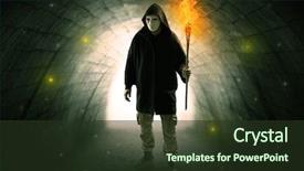  Presentation with ugly duckling - Amazing theme having walking in a dark tunnel backdrop and a tawny brown colored foreground