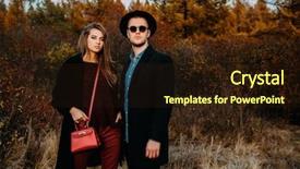  Presentation with elderly people walking difficulties - Slides featuring walking in the autumn park background and a wine colored foreground