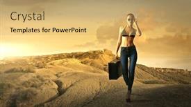  Presentation with sunshine - Cool new theme with walking in the sunshine backdrop and a yellow colored foreground