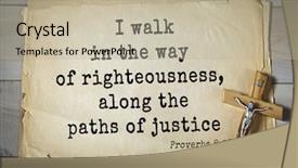  Presentation with top 150 - Beautiful presentation theme featuring walking jesus - top- 150 bible verses backdrop and a mint green colored foreground