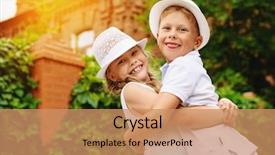  Presentation with kids garden - Amazing presentation having walking kids in a garden backdrop and a  colored foreground