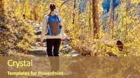  Presentation with walking trail - Amazing slides having walking on trail in aspen backdrop and a coral colored foreground