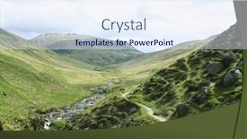  Presentation with scotland - Colorful theme enhanced with walking path leading to mountains isle of arran scotland backdrop and a sky blue colored foreground