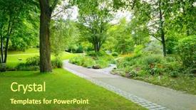  Presentation with paths - Amazing theme having walking paths in the park backdrop and a  colored foreground
