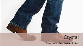  Presentation with manufacture shoes - PPT theme featuring united arab emirates middle east background and a dark gray colored foreground.