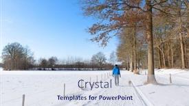  Presentation with landscape - Theme enhanced with walking-the-dog-in-winter and a lemonade colored foreground