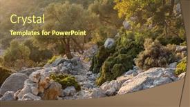  Presentation with walking trail - PPT layouts having walking-the-lycian-way-hiking background and a tawny brown colored foreground