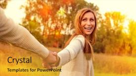  Presentation with park - Presentation consisting of walking through the leaf falling background and a gold colored foreground