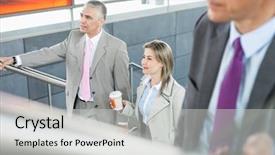  Presentation with stairs - PPT layouts featuring walking up stairs in train background and a light gray colored foreground