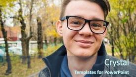  Presentation with wall street price - Beautiful presentation design featuring walks on the street everyday backdrop and a  colored foreground