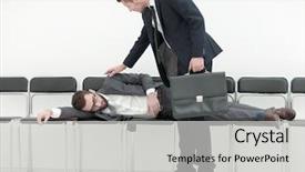  Presentation with children in the past - Audience pleasing slide set consisting of walks past a sleeping visitor backdrop and a light gray colored foreground