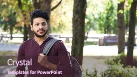  Presentation with bible study for teens - Slide set featuring walks to study in green background and a  colored foreground