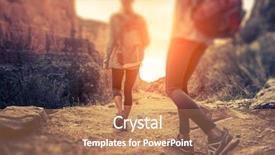  Presentation with grand canyon - Slides enhanced with walkway at the grand background and a coral colored foreground