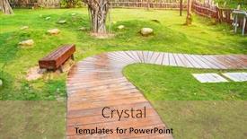  Presentation with safari park beautiful wildlife animal - Colorful slides enhanced with walkway-in-a-beautiful-park backdrop and a coral colored foreground