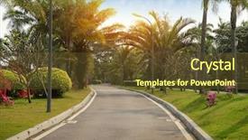  Presentation with safari park beautiful wildlife animal - Slide deck having walkway in a beautiful park background and a tawny brown colored foreground