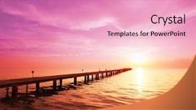  Presentation with beach party invitation - Beautiful slide deck featuring walkway ocean - boardwalk on beach backdrop and a lemonade colored foreground