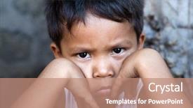  Presentation with filipino - PPT theme consisting of wall - poverty in the philippines background and a coral colored foreground