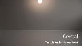  Presentation with bulb - Colorful PPT theme enhanced with wall-and-ceiling-with-bare backdrop and a gray colored foreground