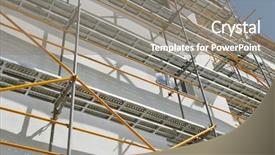  Presentation with scaffolding - Presentation theme enhanced with wall and window yellow pipe background and a  colored foreground