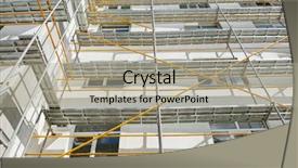  Presentation with house building - PPT layouts featuring wall and window yellow pipe background and a  colored foreground