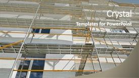  Presentation with scaffolding - Cool new theme with wall and window yellow pipe backdrop and a  colored foreground