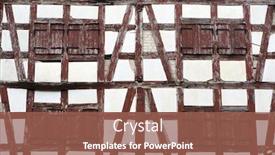  Presentation with old house - Theme consisting of wall-and-windows-of-old background and a violet colored foreground