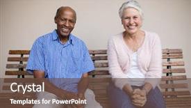  Presentation with nursing - PPT theme enhanced with wall at retirement home background and a  colored foreground