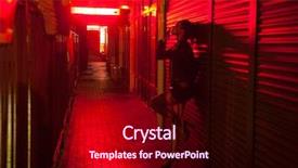  Presentation with wall street - Audience pleasing presentation consisting of wall at the red light backdrop and a wine colored foreground