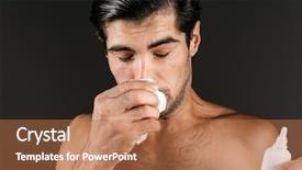  Presentation with nasal - Colorful presentation theme enhanced with dark wall background holding nasal backdrop and a  colored foreground