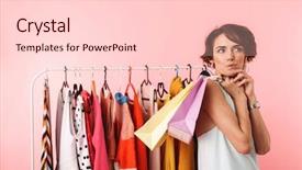  Presentation with clothes - Amazing PPT theme having wall background near a lot backdrop and a lemonade colored foreground